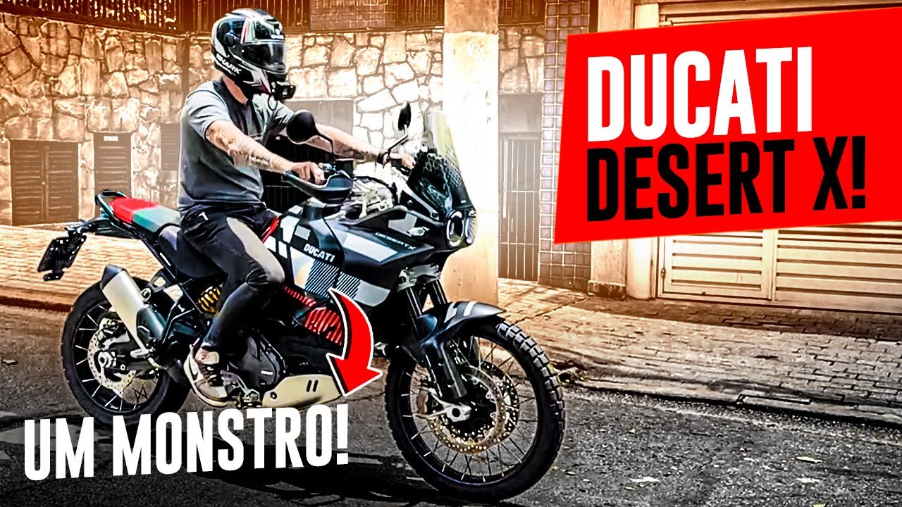 Teste NOVA DUCATI DESERT X essa aguenta RALLY!?😱Big Trail old-school das trilhas PARA ANDAR NA RUA?