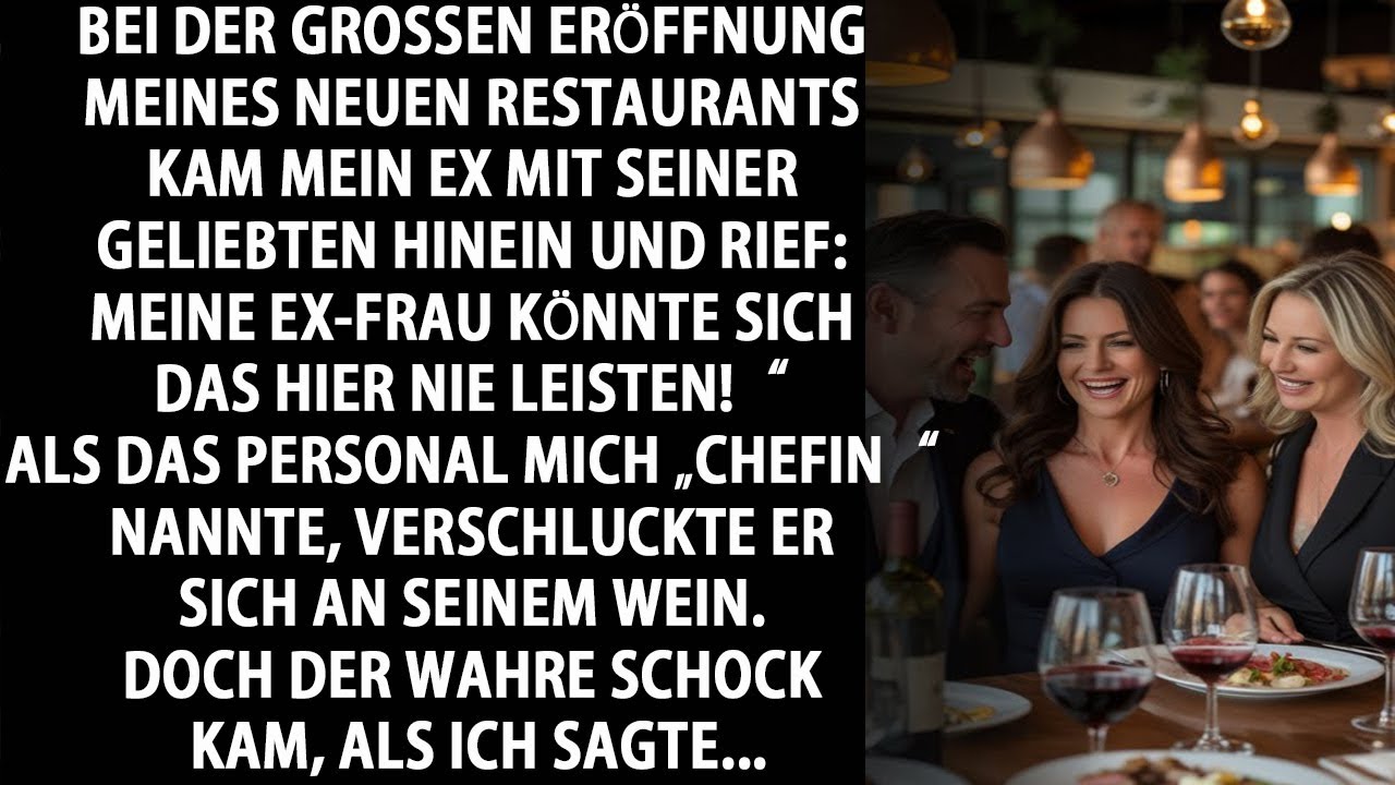 MEIN EX KAM MIT SEINER GELIEBTEN ZUR ERÖFFNUNG – KEINER VON BEIDEN WUSSTE,DASS ICH DIE INHABERIN BIN