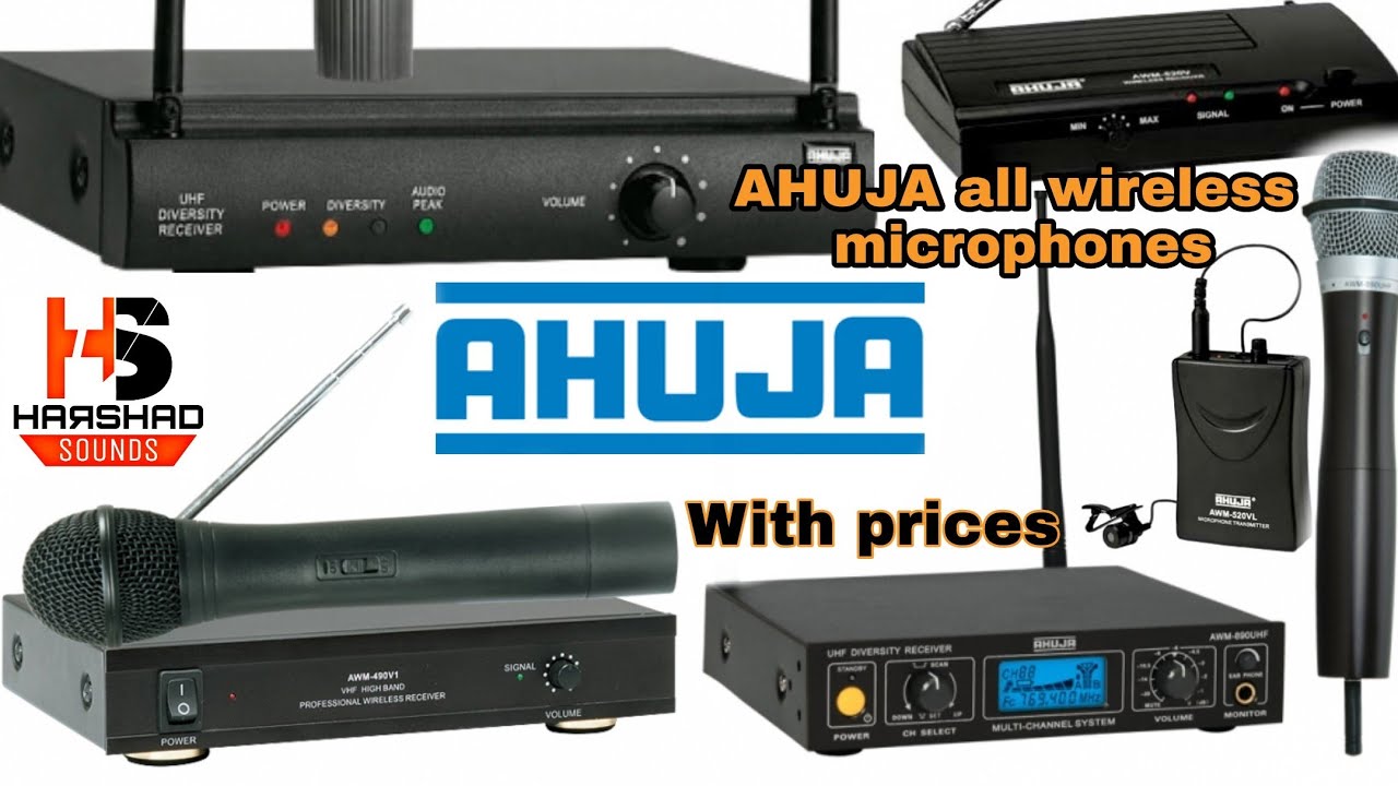 🔥AHUJA🔥 all wireless microphones with prices included