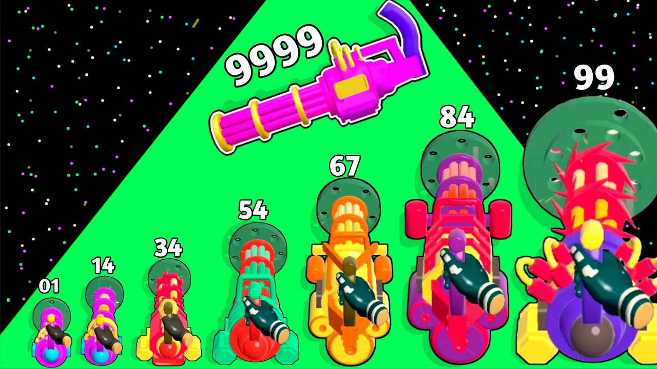 MACHINE GUN RUSH – Gun Evolution 🔫 | Satisfying Level Up | Walkthrough | Android Gameplay
