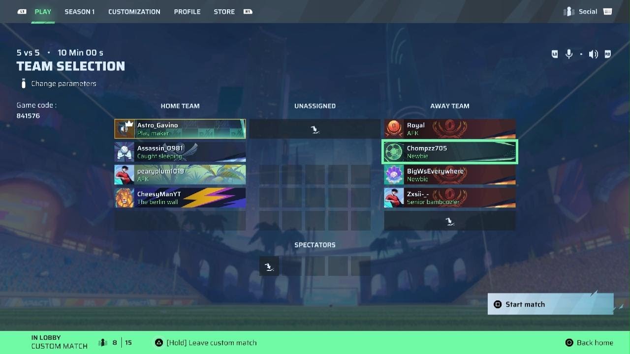 Rematch: Innaugural in-house 4v4. Best 2/3. (Games 1+2)