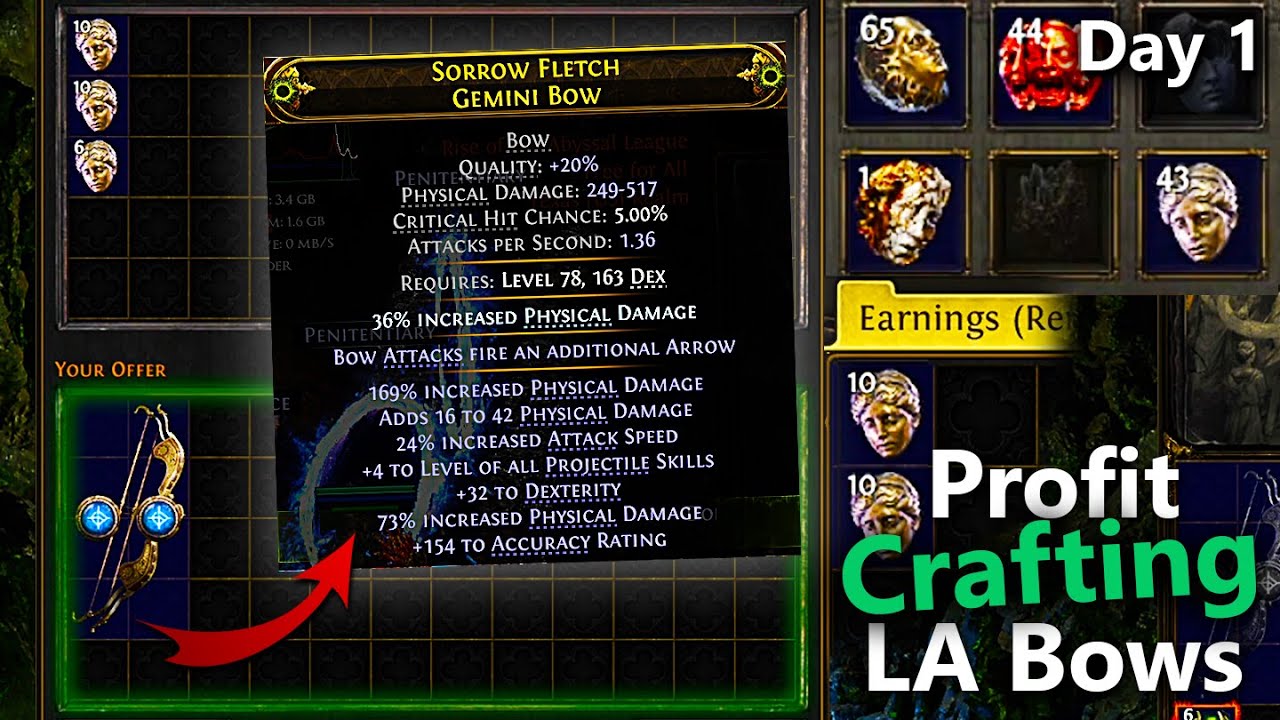 How I Profit Craft Bows for LA in 0.3 || POE 2