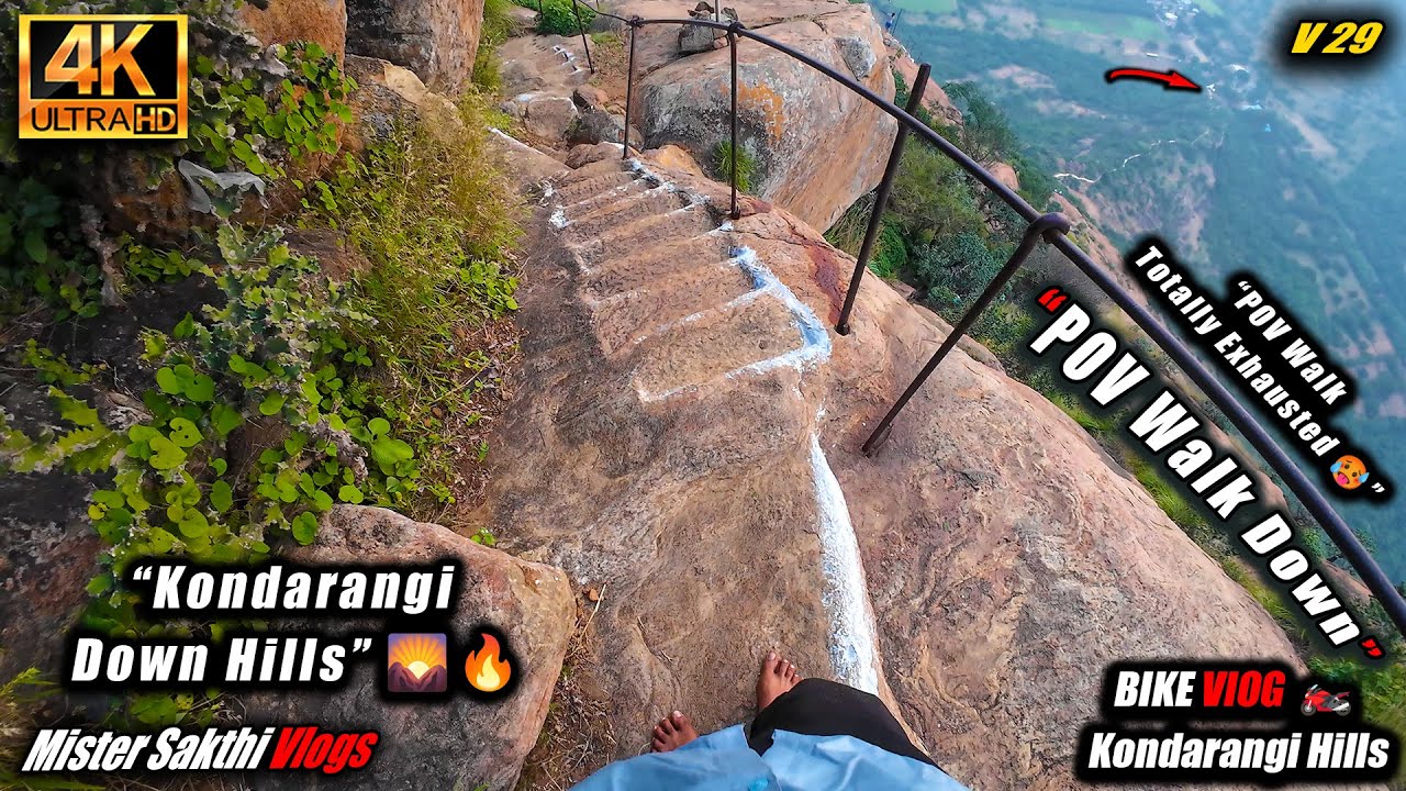 Kondarangi Malai Hills 🌄 Down Hill Walking POV | 4K Tamil Vlog | Mister Sakthi Vlogs