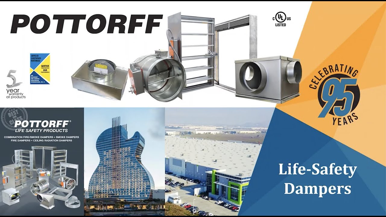 Обзор противопожарных дымовых клапанов Pottorff