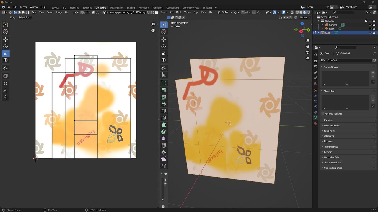 Videoguide - Quick and Easy Unwrap Mapping, Material, Texture Paint, Painting 3D and Packaging UV