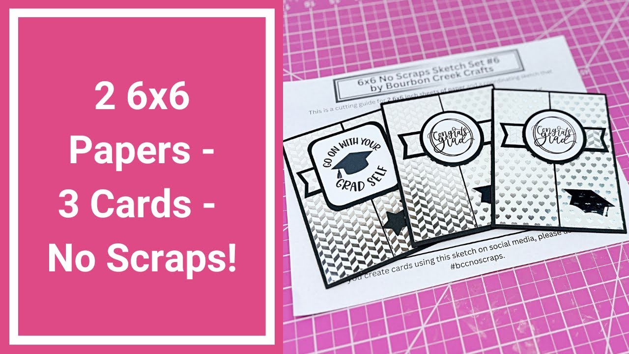 6x6 No Scraps Sketch Set 6 - Stress Free, Scrap Free Cardmaking - Paper Busting Card Sketch