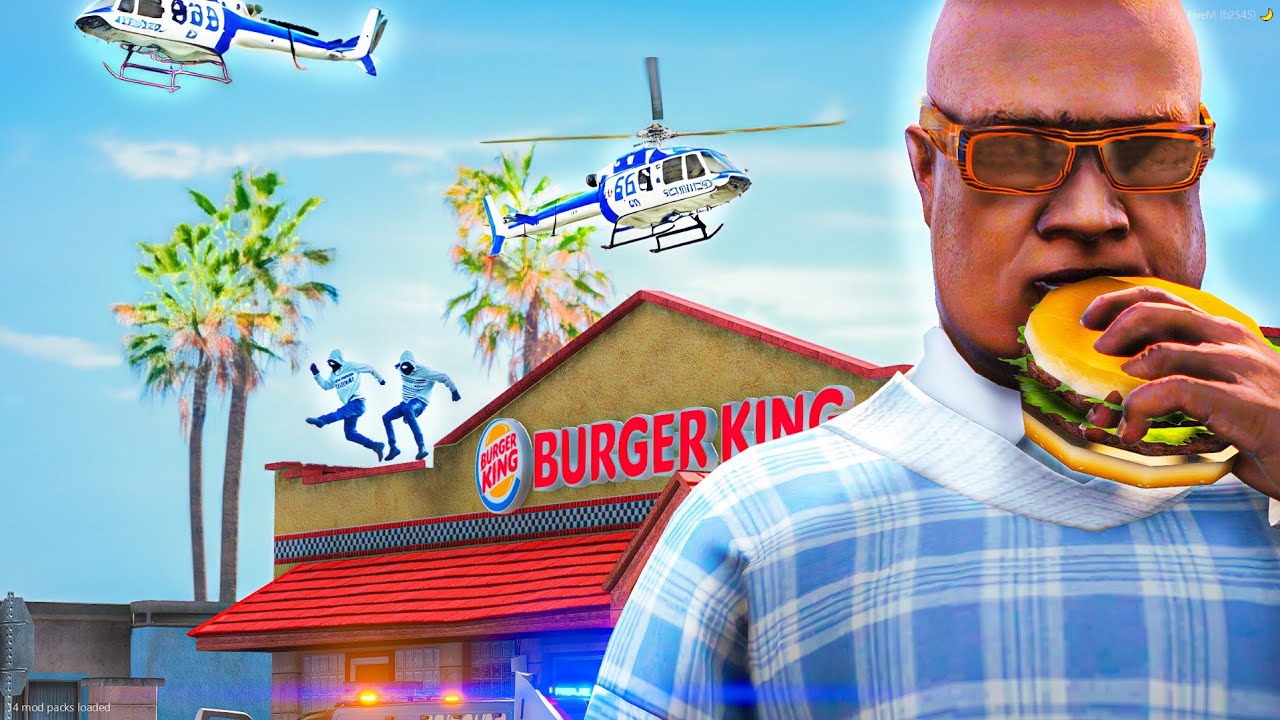 Der Burgerladen wird AUSGERAUBT für 2 Cheeseburger😂 | GTA RolePlay
