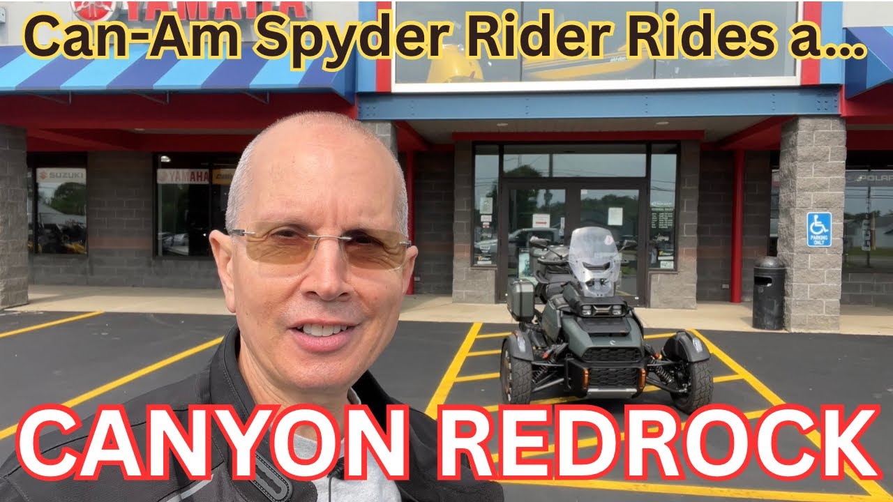 Can-Am Spyder Rider Rides a Canyon RedRock