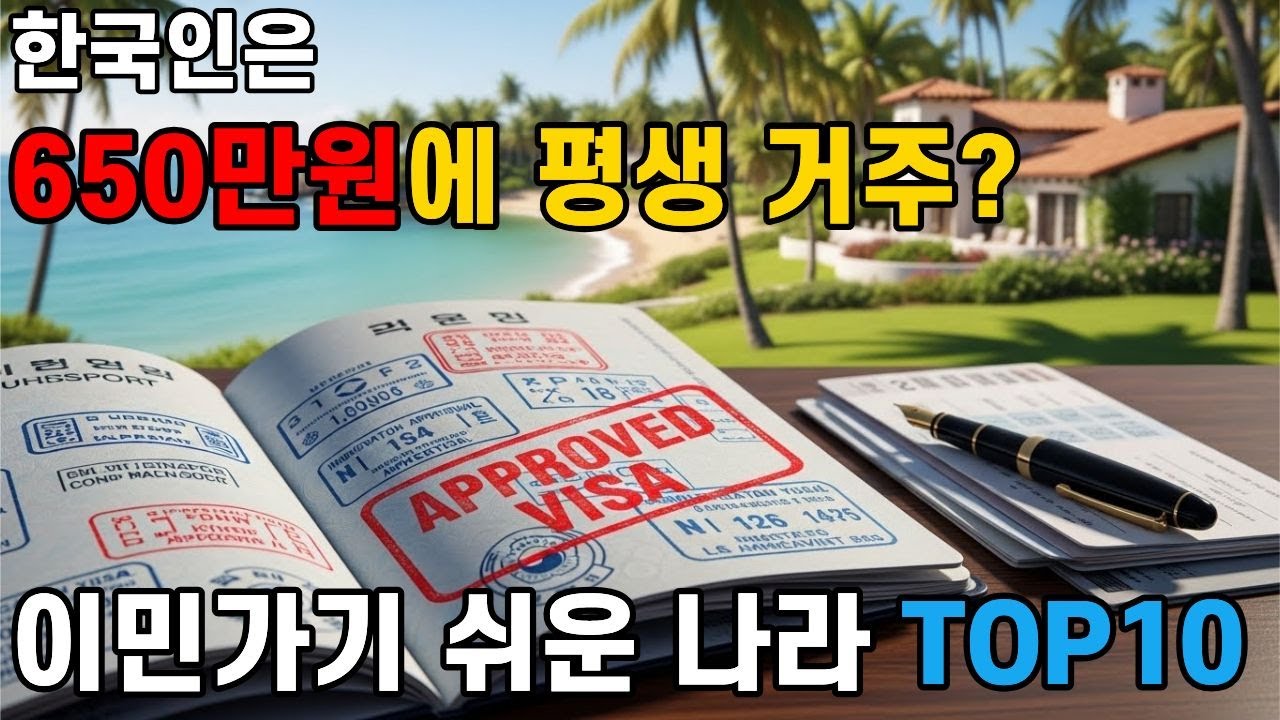 한국인이면 650만원으로 평생 거주 가능? (이민 가기 쉬운 나라 TOP10)