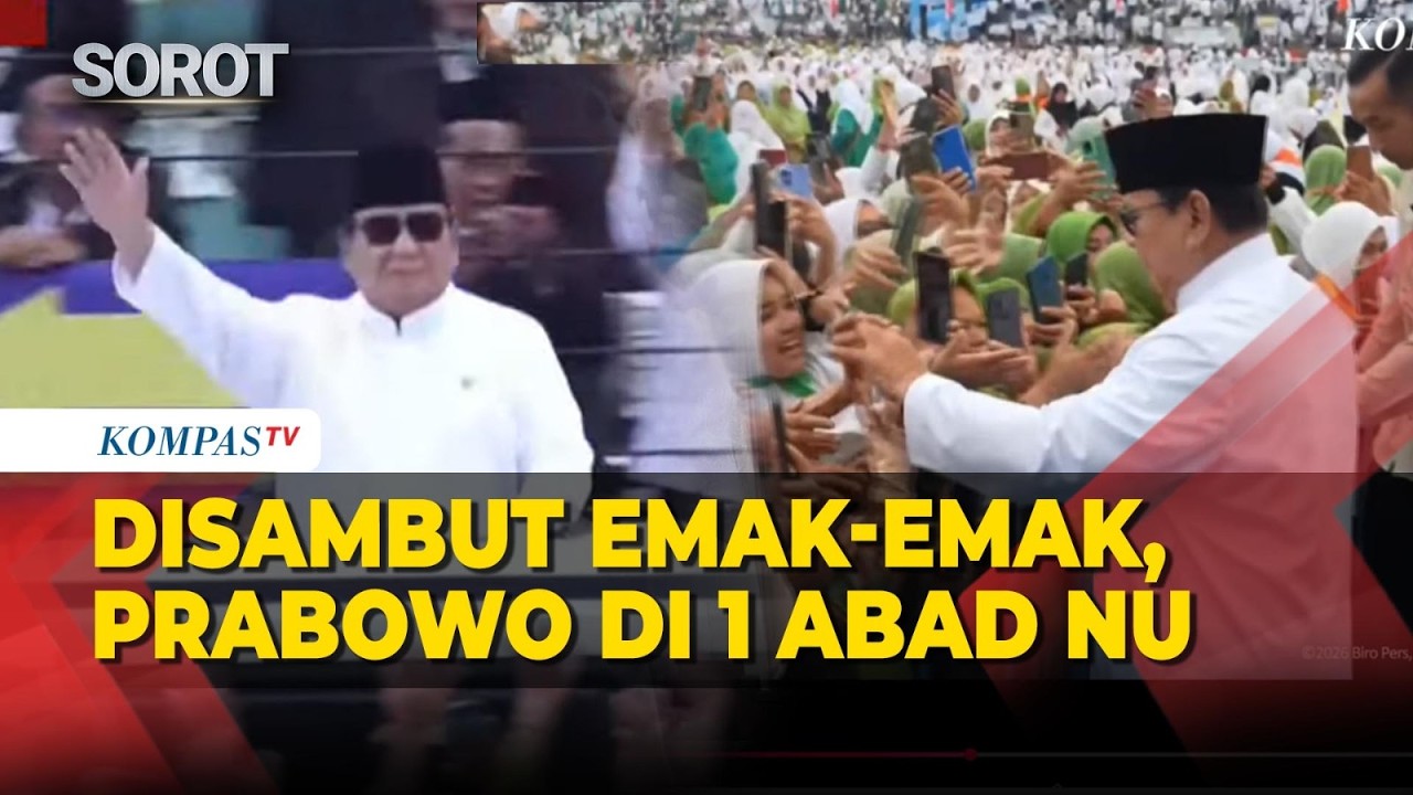 Detik-Detik Presiden Prabowo Disambut Emak-Emak Hadiri Peringatan 1 Abad Nahdlatul Ulama