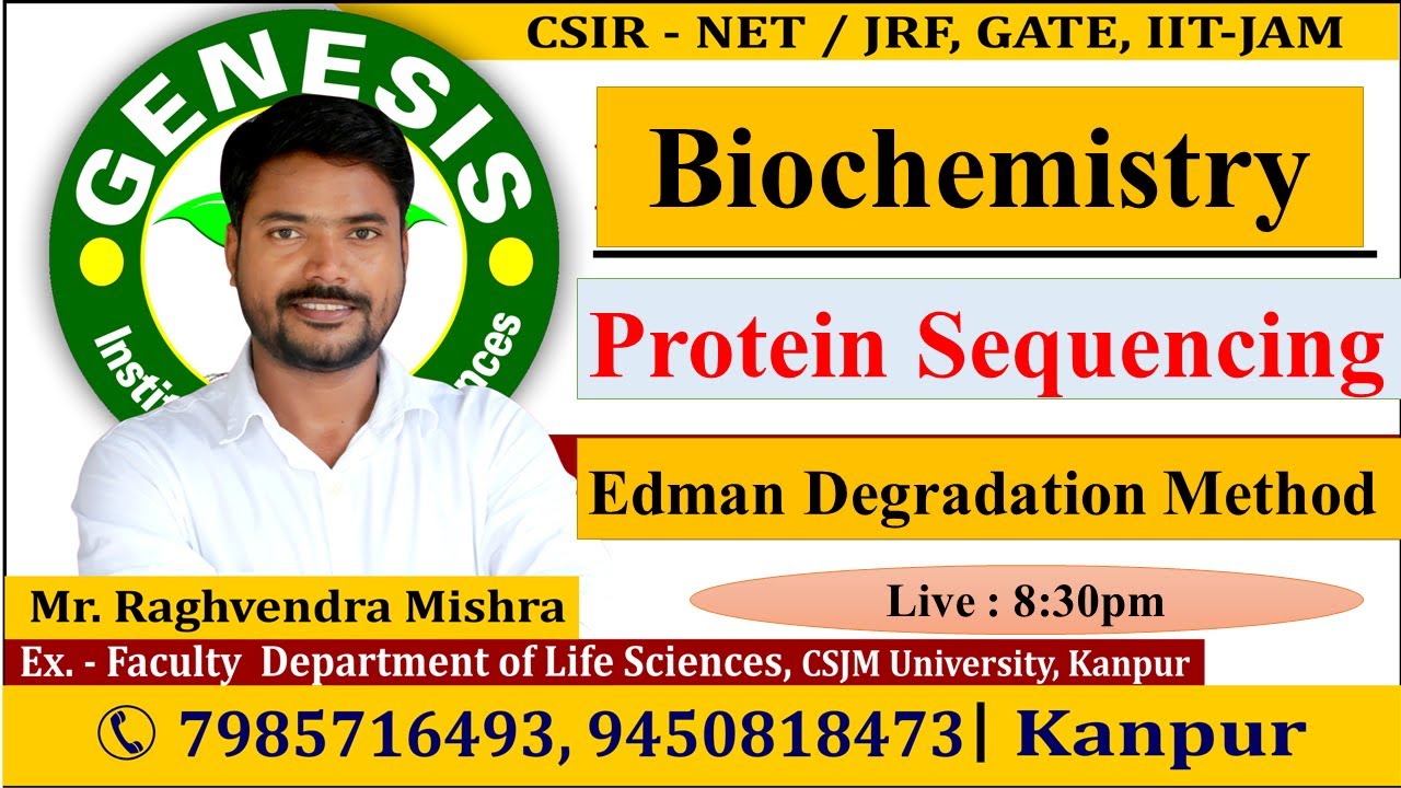 Protein Sequencing | Edman Degradation Method | Biochemistry | Unit-I | CSIR NET/JRF | IIT-JAM |