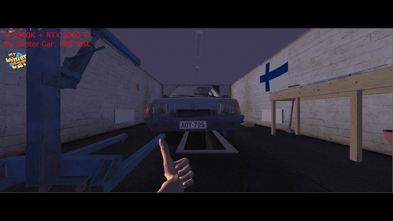 My Winter Car: RTX 3060 Ti + i9-9900K FPS Test