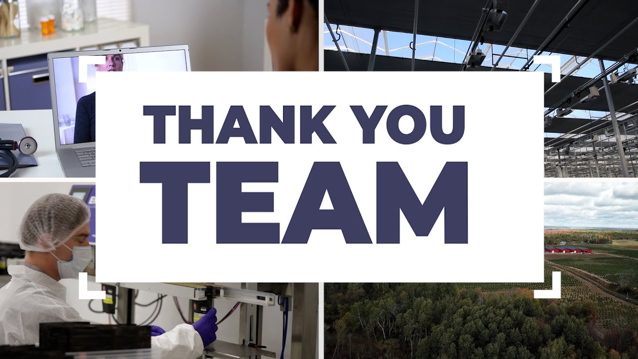 Thank You to our Team for our Growth in 2020