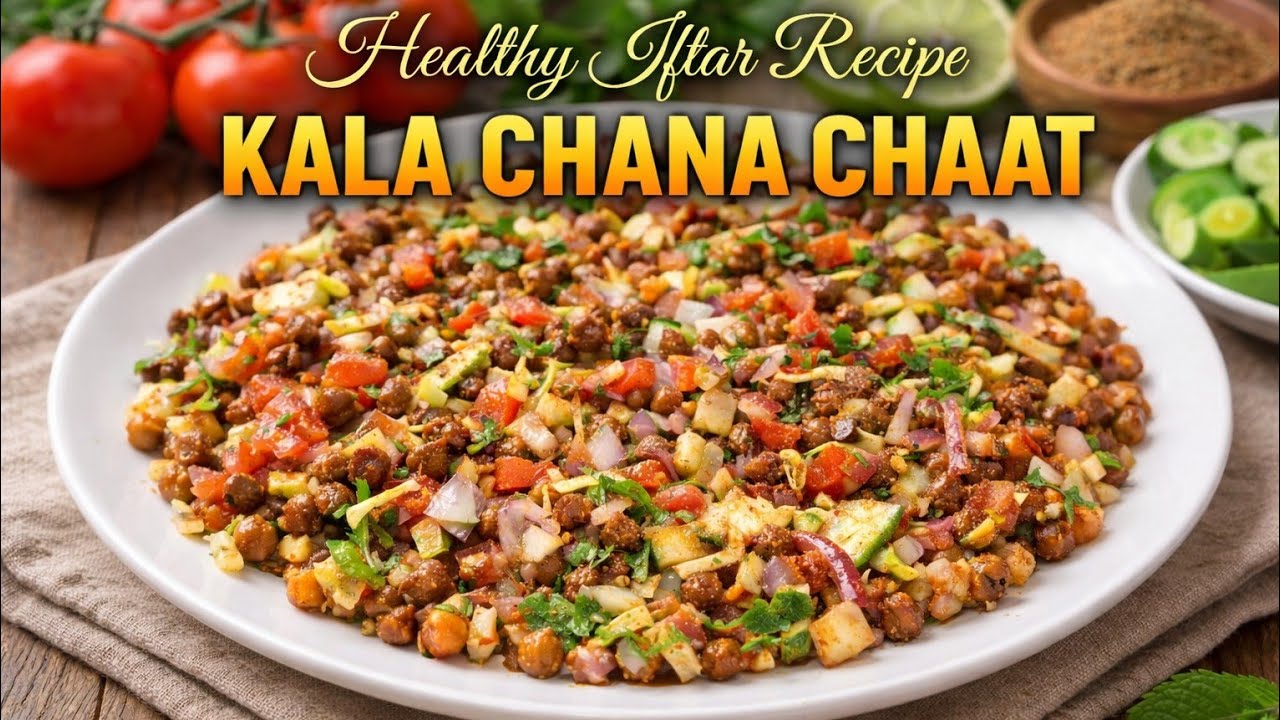 5 Minute Kala Chana Chaat | Healthy Iftar Recipe!रमज़ान स्पेशल काला चना चाट | हेल्दी इफ्तार रेसिपी!