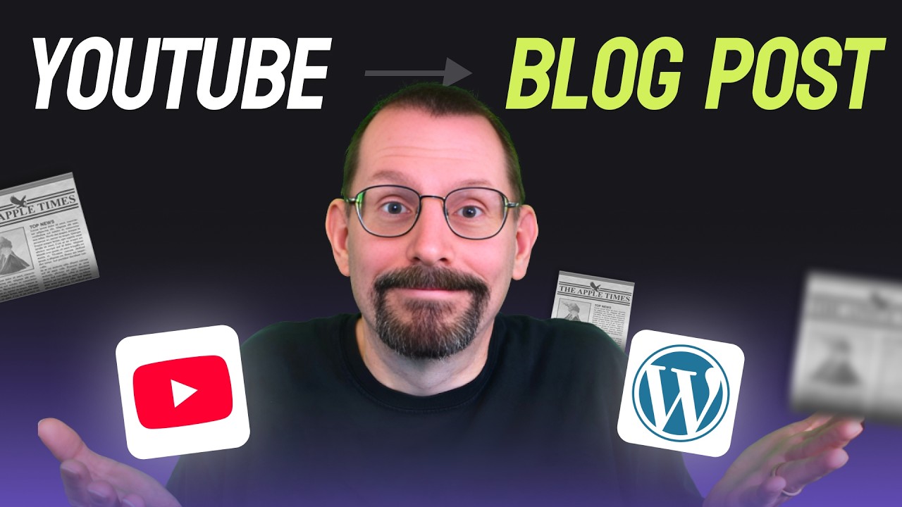 Быстро превратите видео с YouTube в SEO-оптимизированные посты для блога.