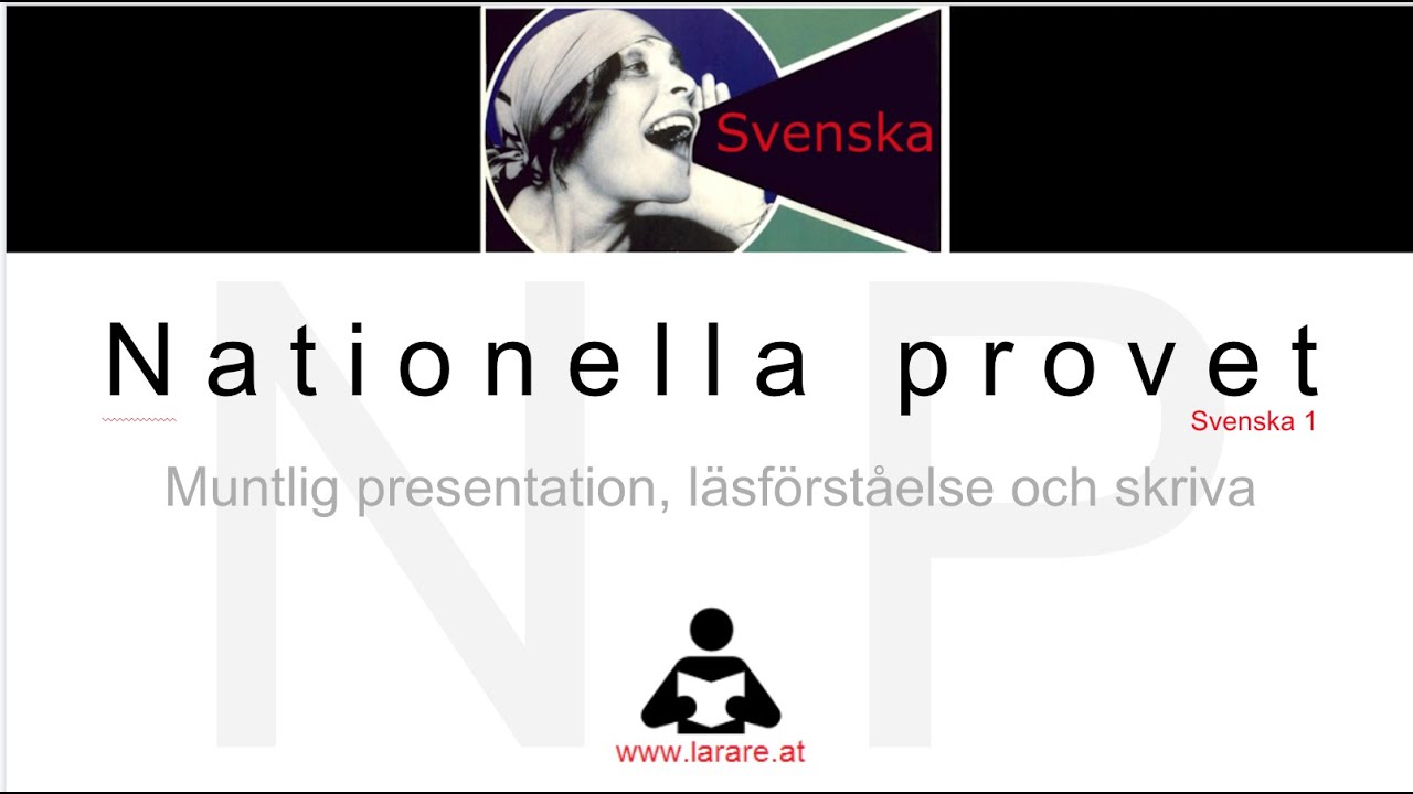 Webblektion: Nationella provet i Svenska 1