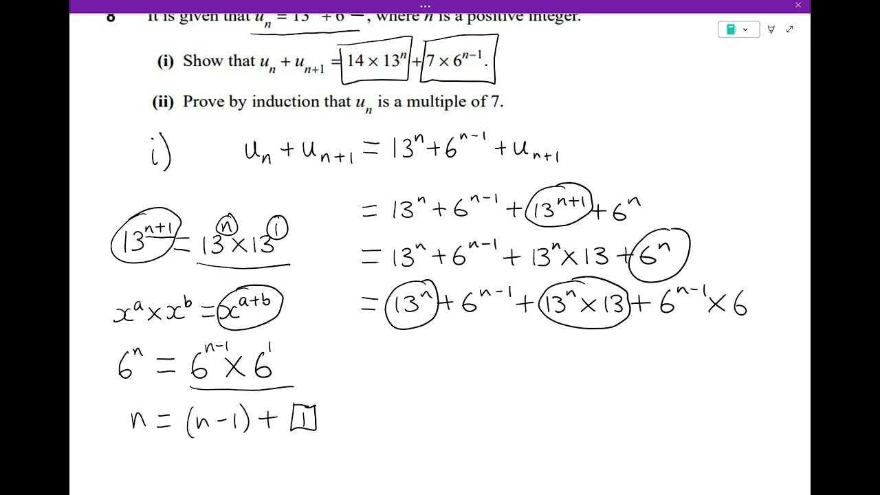 OCR Further Maths A-Level Additional Pure: Sequences Proof By Induction 2 - Divisibility