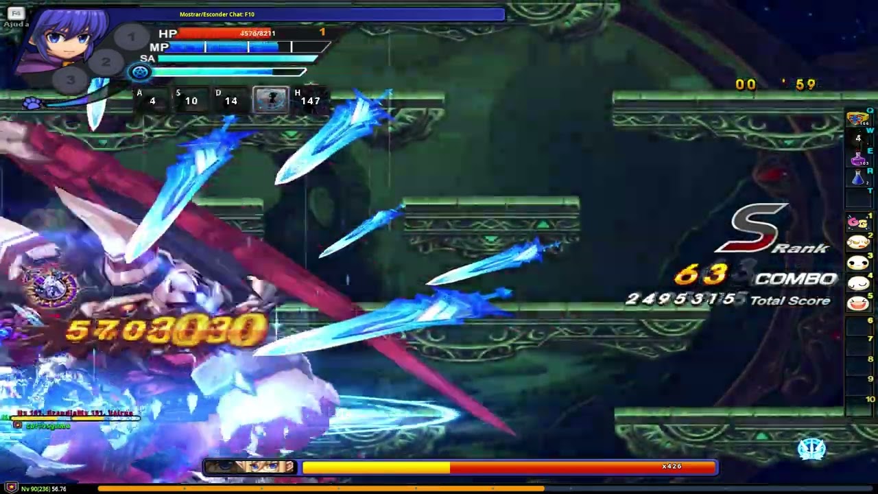 Grand Chase Classic Memories - Gameplay Ronan F2P  - Tower of Illusions 30th Floor solo