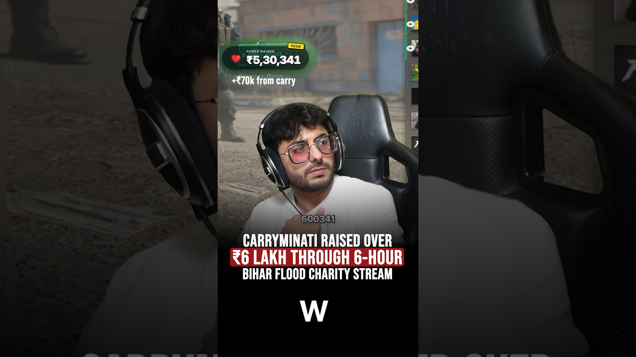 W CARRYMINATI #carryminati #bihar #floods #charity #shorts #trending #reels #memes