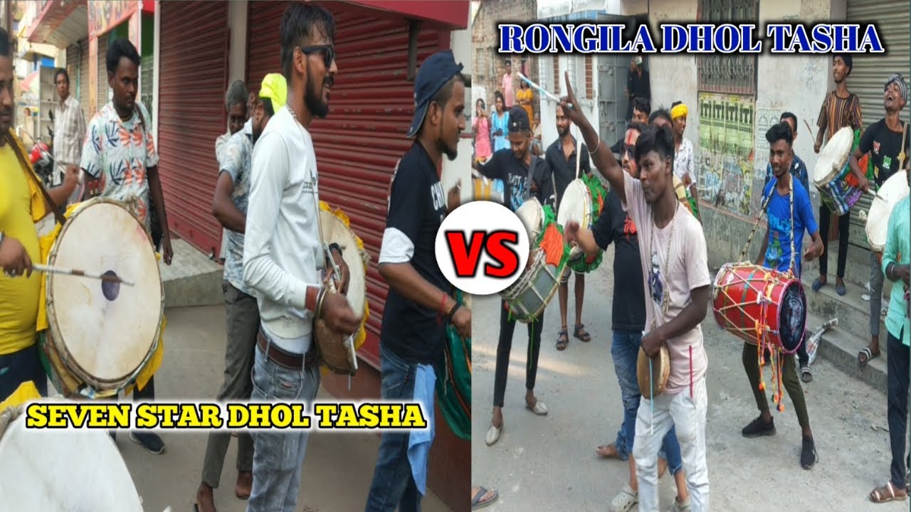 SEVEN STAR DHOL TASHA Vs RONGILA DHOL TASHA Santipur Kali Puja 2023 #tasha_lorai #dholtasha