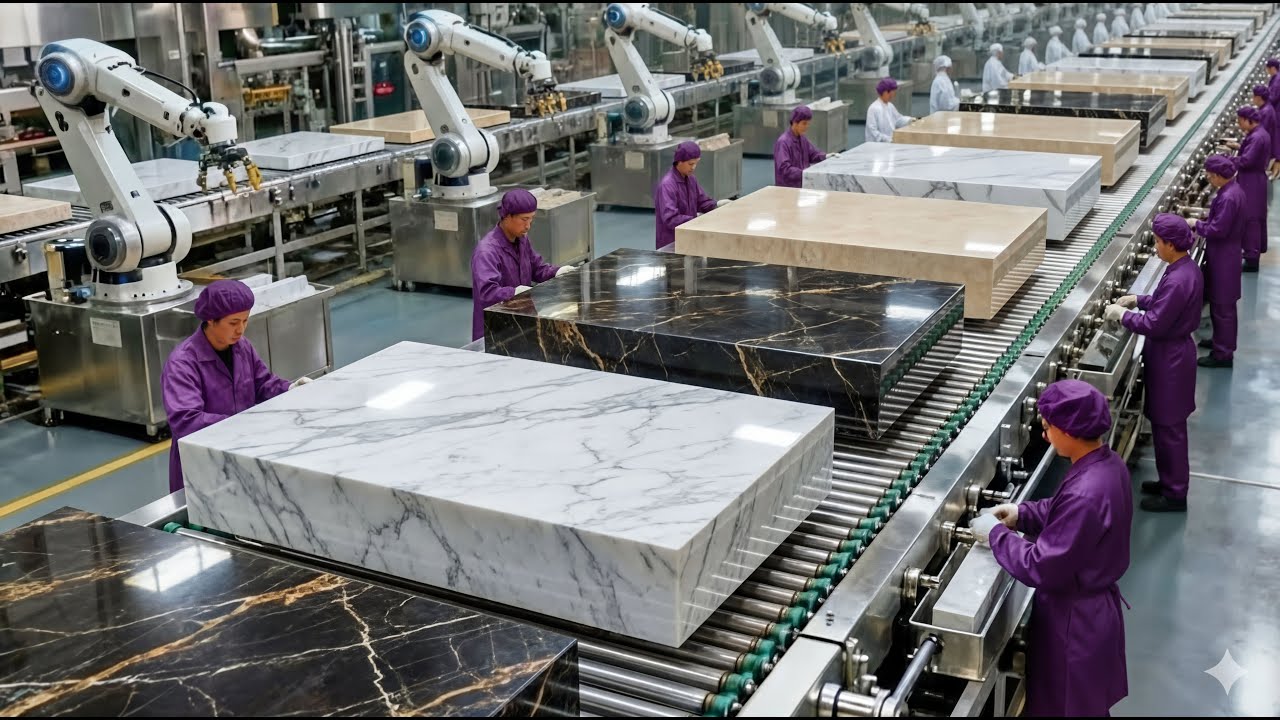 How Marble & Tiles Are Made (Full Industrial Tour)