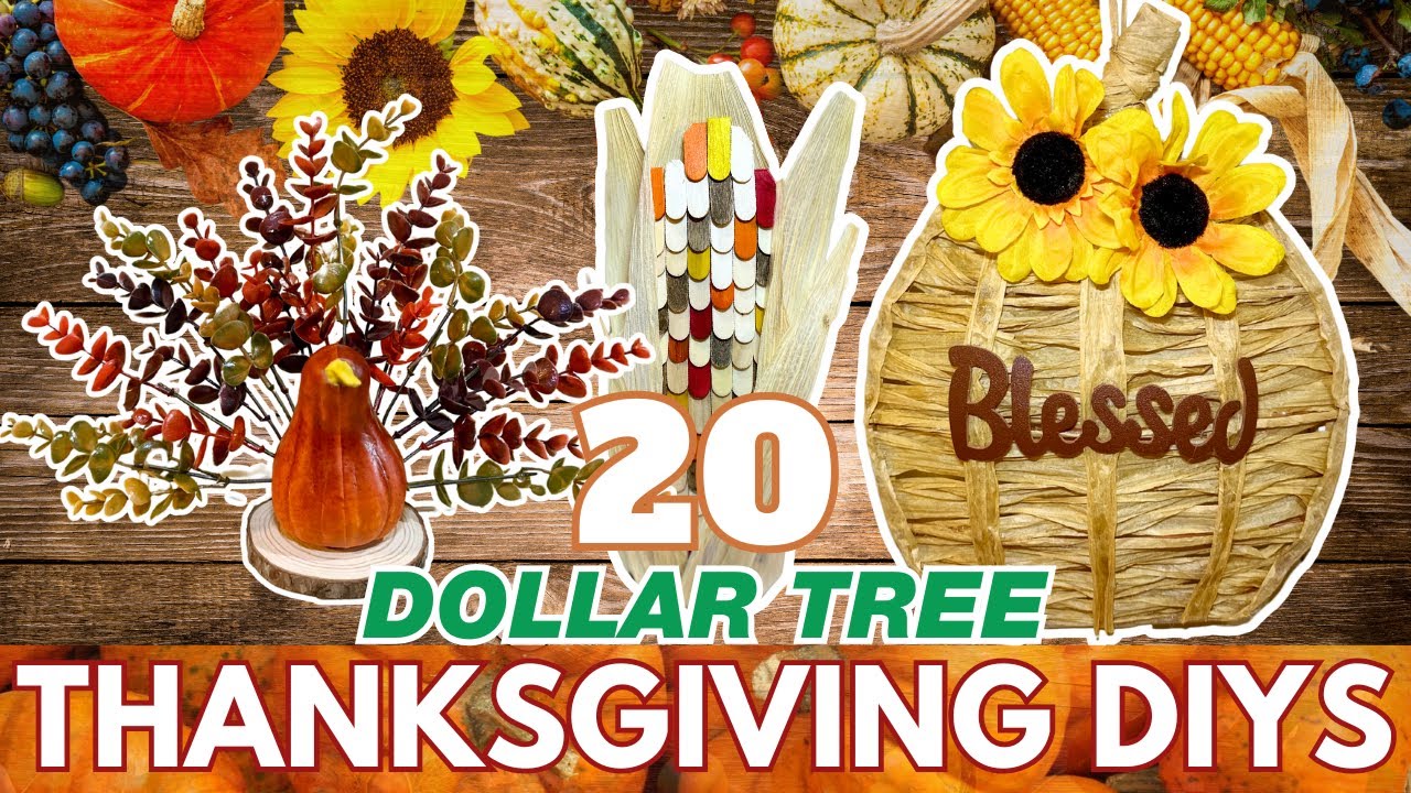 🦃 Turkey, Pie, & DIY! 20 Thanksgiving Dollar Tree DIYS to to Try Now