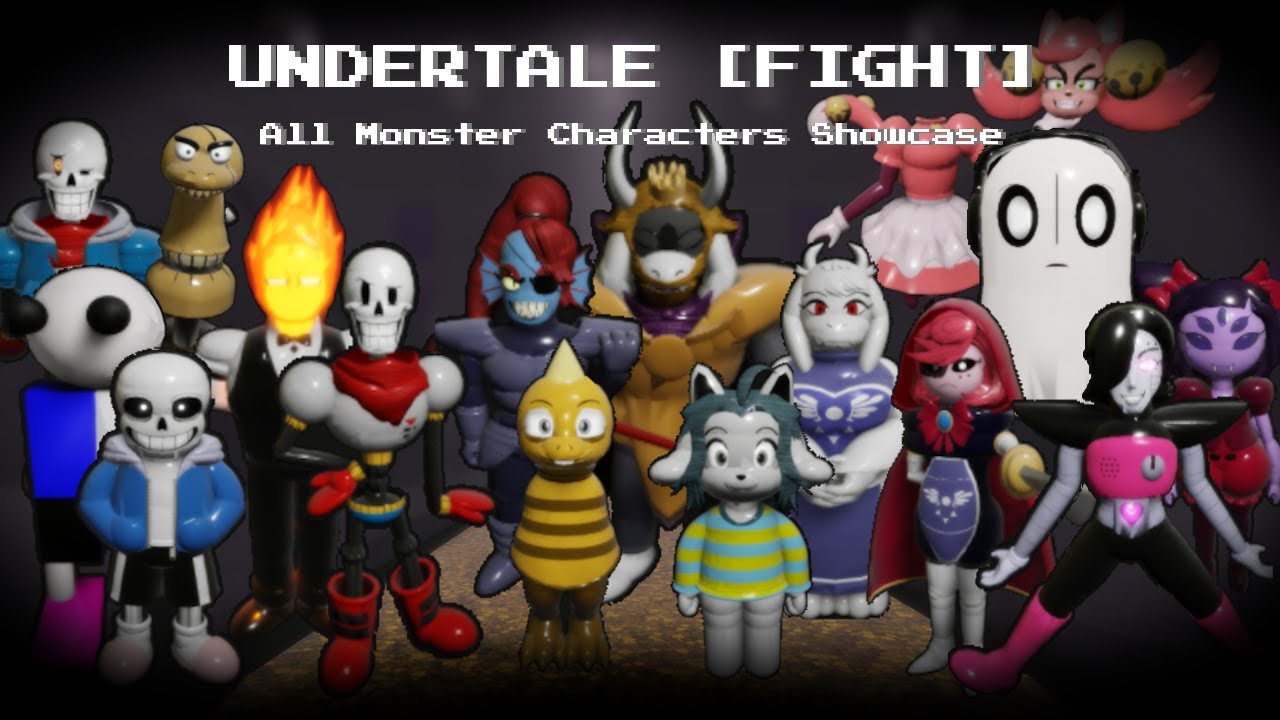 All Monster Characters showcase ( UNDERTALE [FIGHT] )