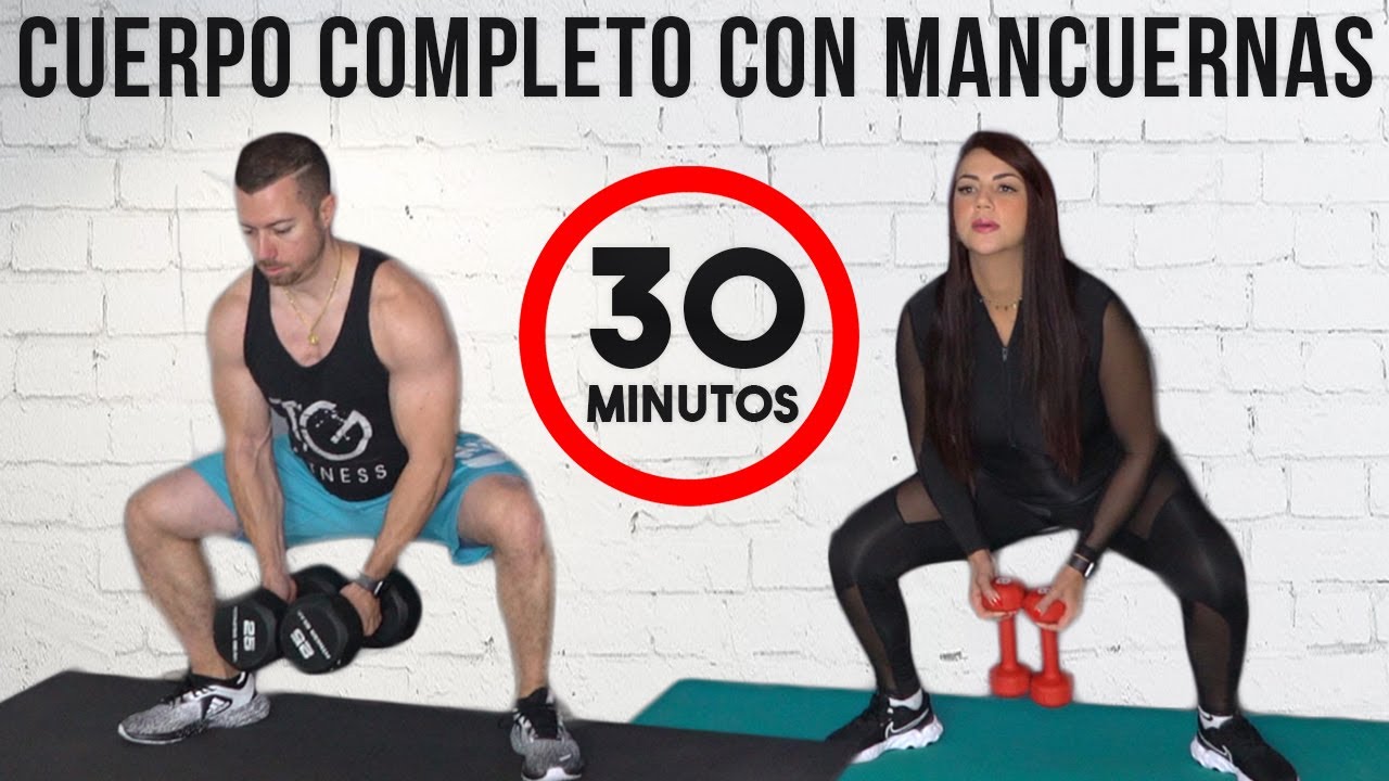 30 Minutos Rutina Cuerpo Completo en Casa (CON MANCUERNAS) | Ejercicios con Mancuernas en Casa