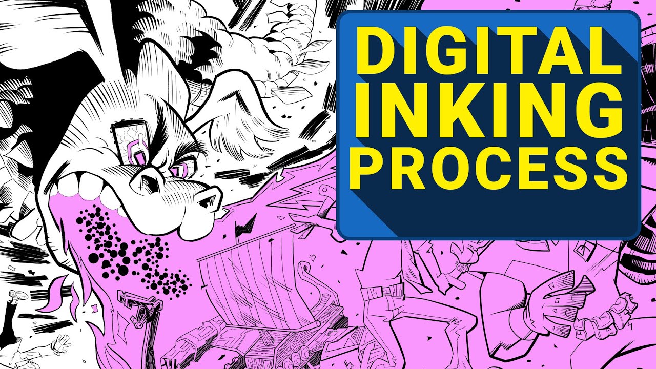 Digital Inking Process: Inking Cartoon Style