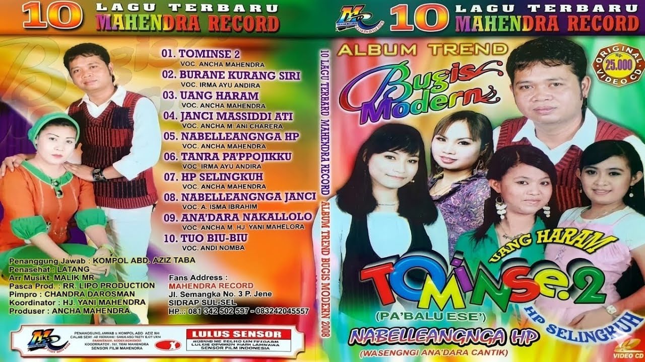 Karaoke Vcd 10 Lagu Terbaru Mahendra Record Album Trend Bugis Modern 2008 (Full Album)
