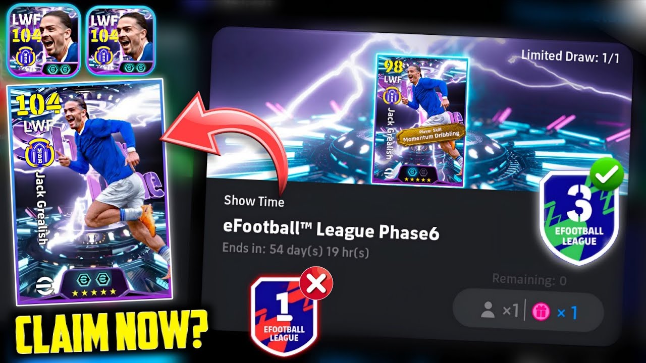 Как получить бесплатный Jack Grealish ShowTime без игры в eFootball 2026 Mobile 🤫