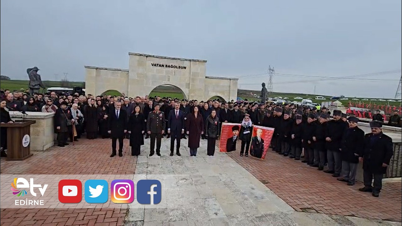 EDİRNE’DE 18 MART TÖRENİNDE ŞEHİTLER ANILDI