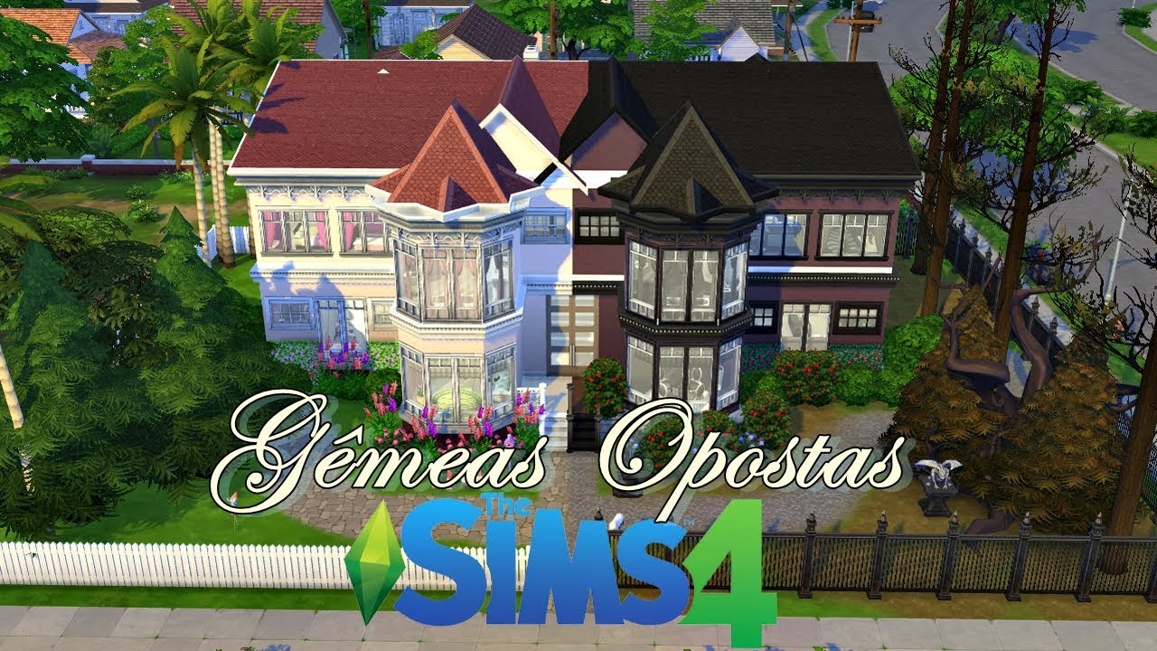 Construindo a Casa das Gêmeas Opostas #CasaDosDesafios │The Sims 4 (Speed Build)