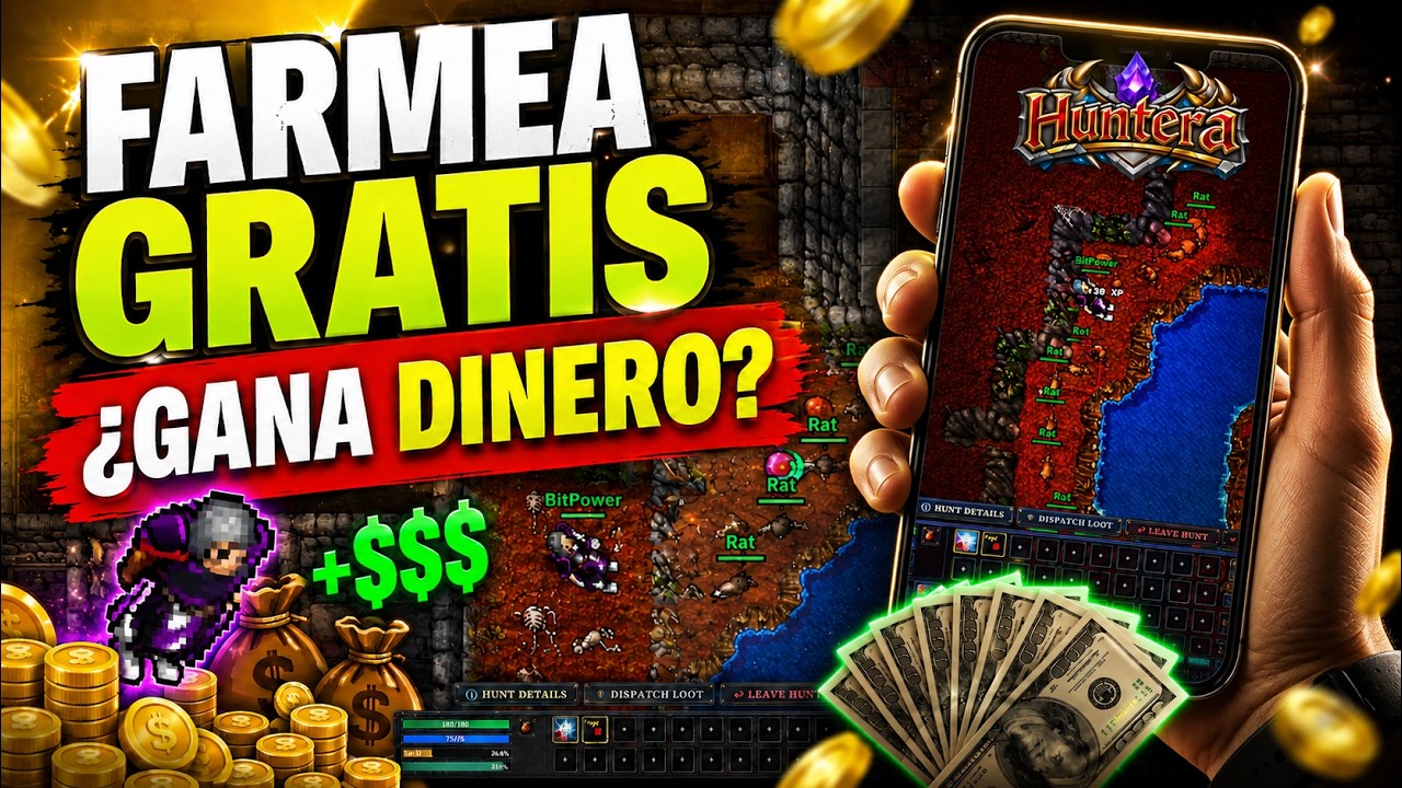 😱 &iexcl;&iquest;TE PAGAN POR JUGAR?! 💰 Prob&eacute; HUNTERA, el NUEVO MMORPG GRATIS