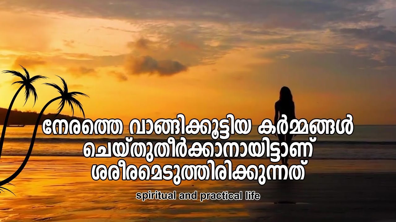 നേരത്തെ വാങ്ങിക്കൂട്ടിയ കര്‍മ്മങ്ങള്‍ ചെയ്തുതീര്‍ക്കാനായിട്ടാണ് ശരീരമെടുത്തിരിക്കുന്നത്‌  | #guru