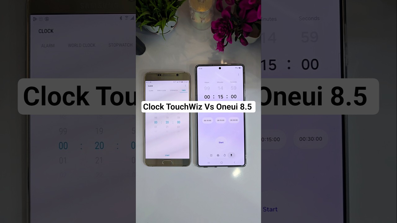 Clock App TouchWiz Vs One UI 8.5 on Samsung Galaxy #samsung #youtubeshorts #shorts