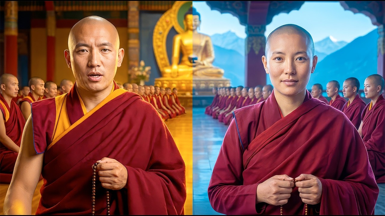 Tibetan Monks & Nuns Chanting in a Vast Himalayan Temple to Calm the Mind and Release Stress
