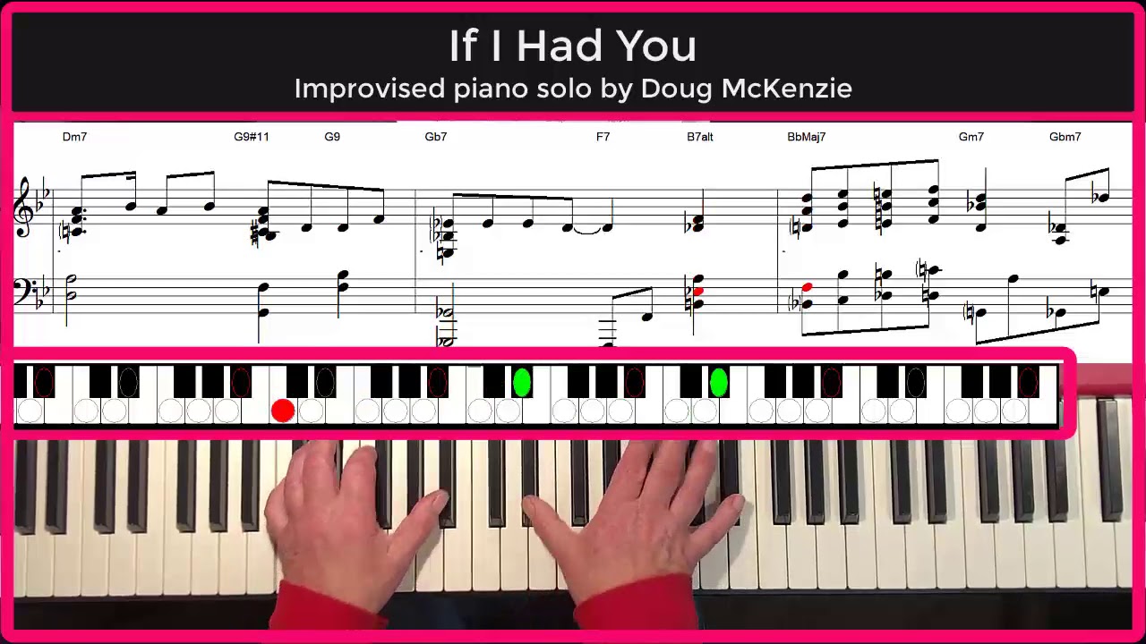 If I Had You - jazz piano Tutorial