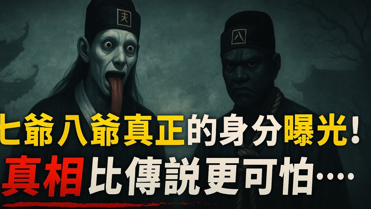 你以為很恐怖？七爺八爺其實在救人！真相超反轉！|黑白無常 vs 七爺八爺？最容易搞錯的神將身分一次解密！|揭開七爺八爺千年謎團：從歷史英雄到地府神將！不是鬼差！？七爺八爺的真實身分震撼公開！