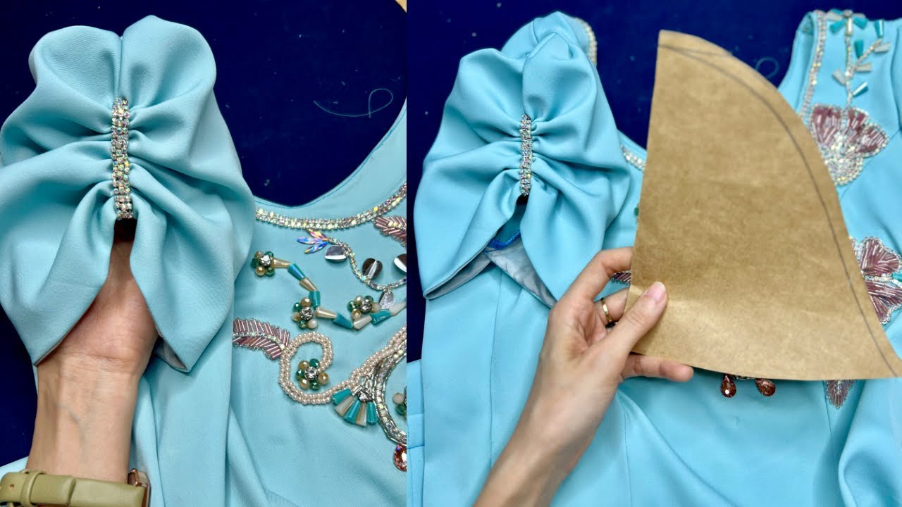 إبداعات الأكمام المنفوخة: كيفية رسم باترون وقص وخياطة نمط جديد بأسلوب مبتكر/ Make your Puffy Sleeves
