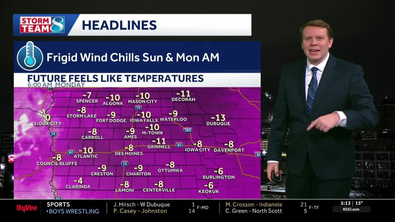 Iowa weather: Winter chill settling in for the weekend