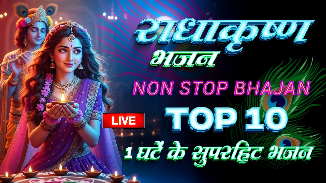 LIVE: सुपरहिट कृष्ण भजन | Top 10 Krishna Bhajan | Non Stop Radha Krishna Bhajan | Superhit Bhak Song
