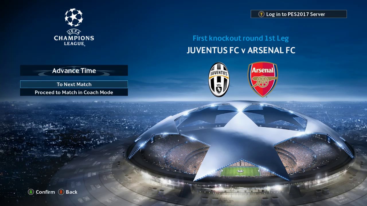 PES 2017 Uefa Champions League - Juventus FC vs Arsenal Leg 1 and Leg 2