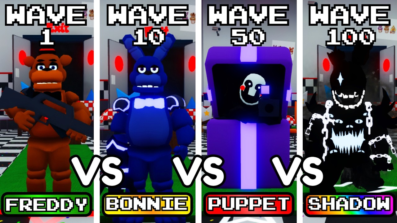 EVERY EVOLVED UNIT VS ENDLESS MODE (FIVE NIGHTS TD)