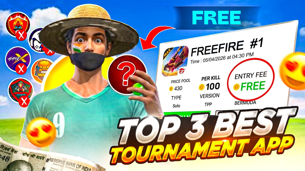 Top 3 Best Tournament Apps 💰🔥 | Entry ₹0 🤯 Per Kill ₹10 🤑 | Best Free Tournament Apps 😍