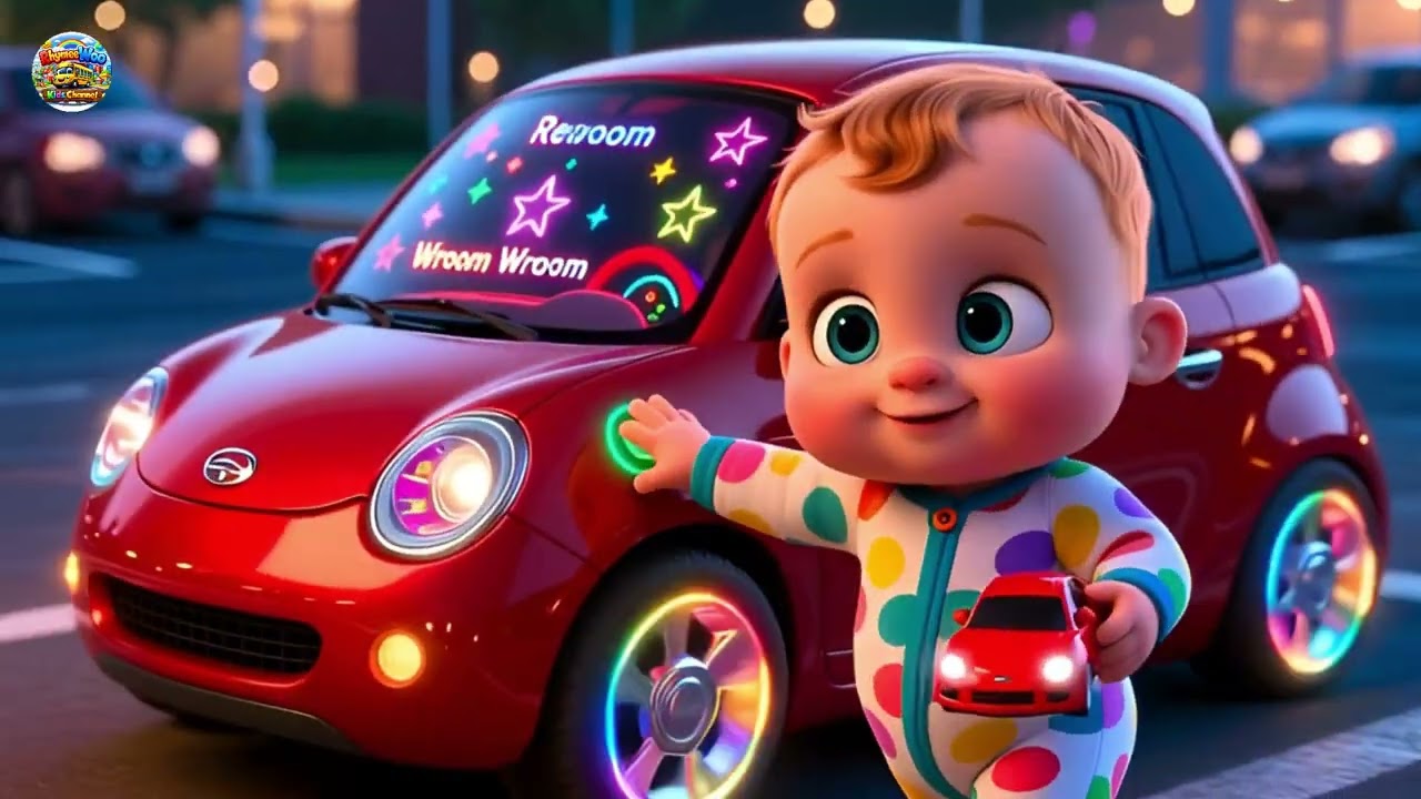 Wroom Wroom Red Car 🚗 | Fun Vehicle Song for Toddlers & Kids