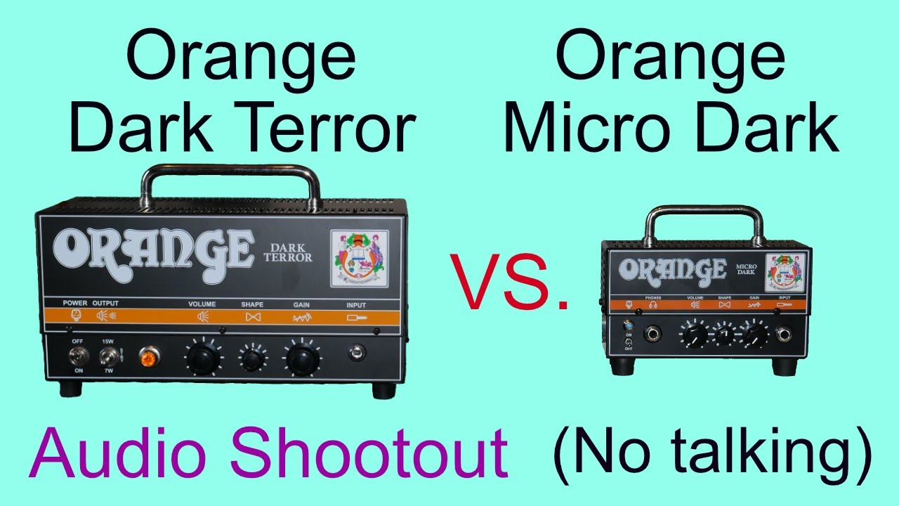 Orange Dark Terror vs. Orange Micro Dark (no talking) - Audio Shootout (in the mix)