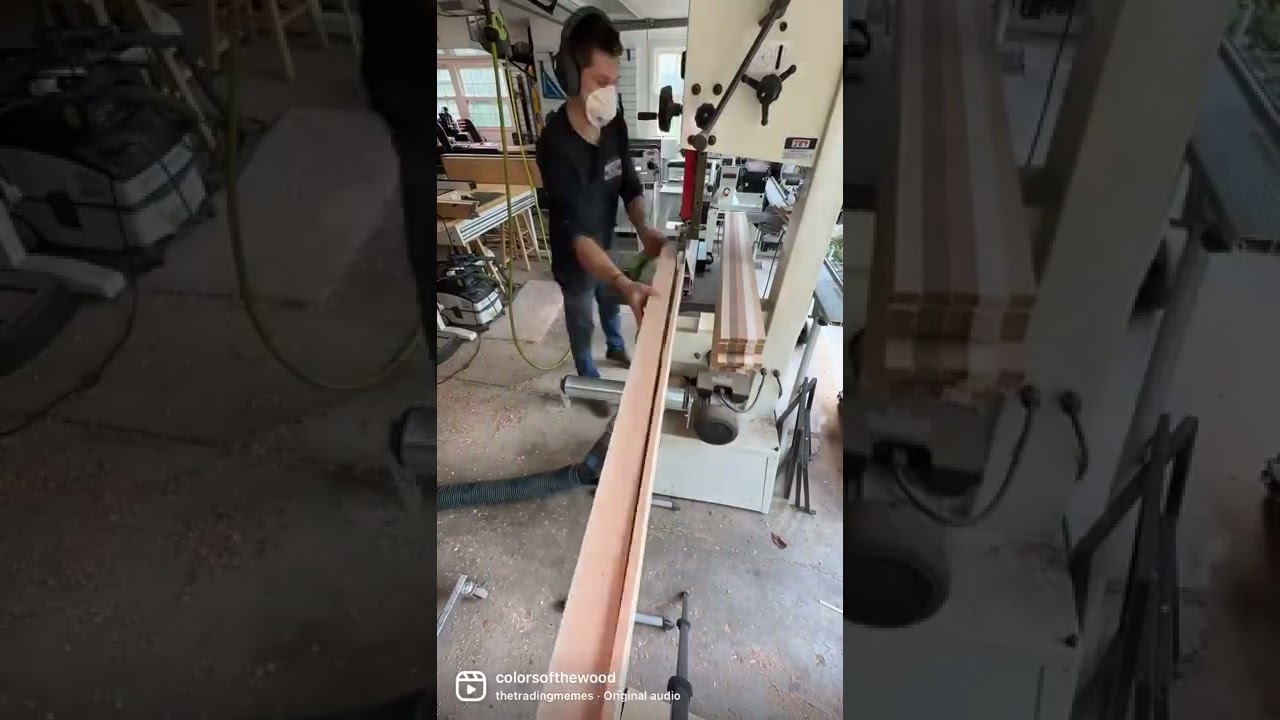 To be honest.. I really hate resawing on the bandsaw.. 😤 #woodworking #woodwork #woodworker #shorts