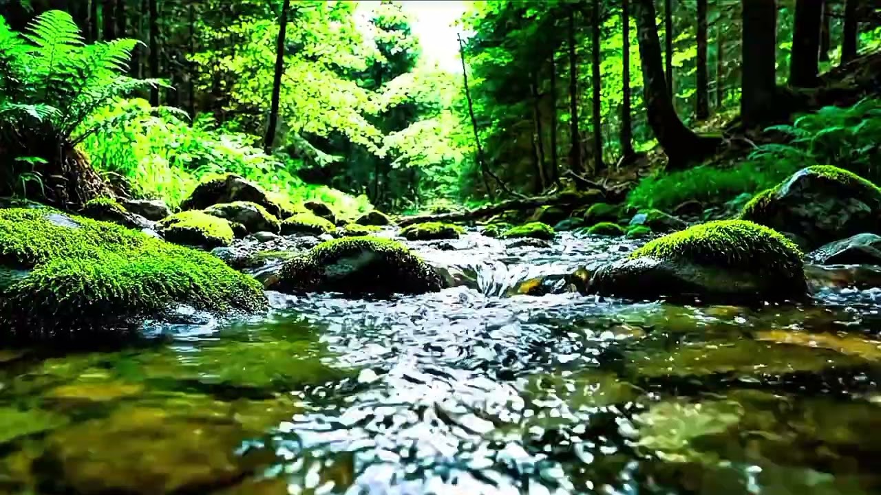 Deep Calm Forest Stream 🌿 | Peaceful Nature Water Sounds for Focus, Study & Relaxation