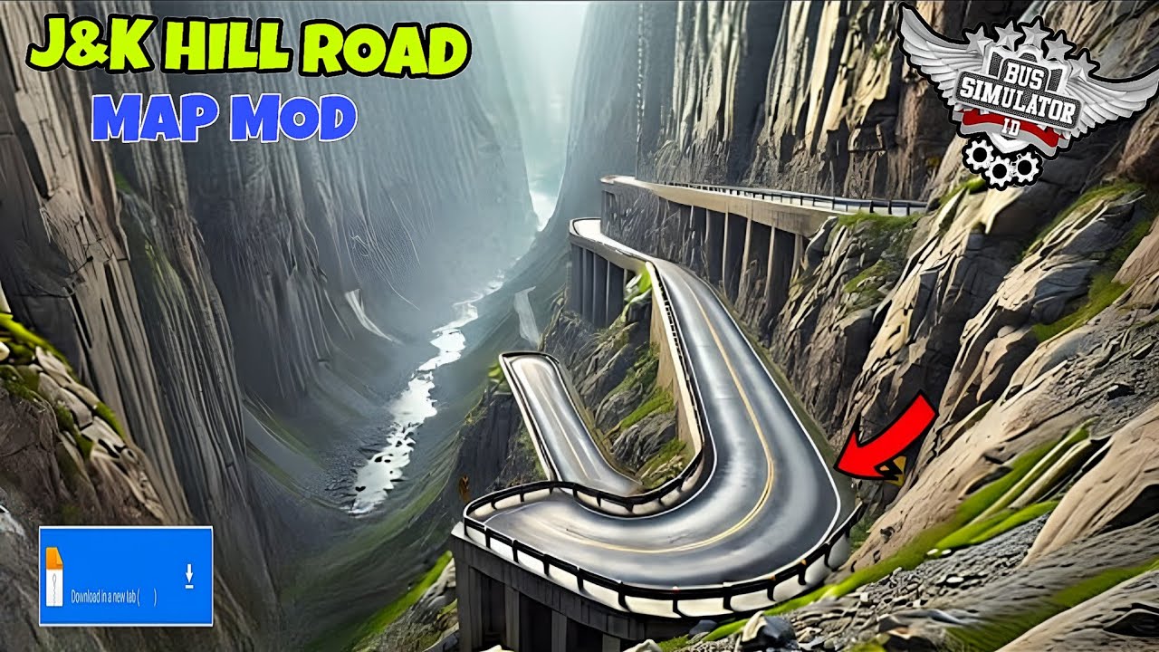 Map Mod Bussid 4.4.1 - New J&K Hill Road Mod For Bus Simulator Indonesia | Bussid Map Mod |Bussid